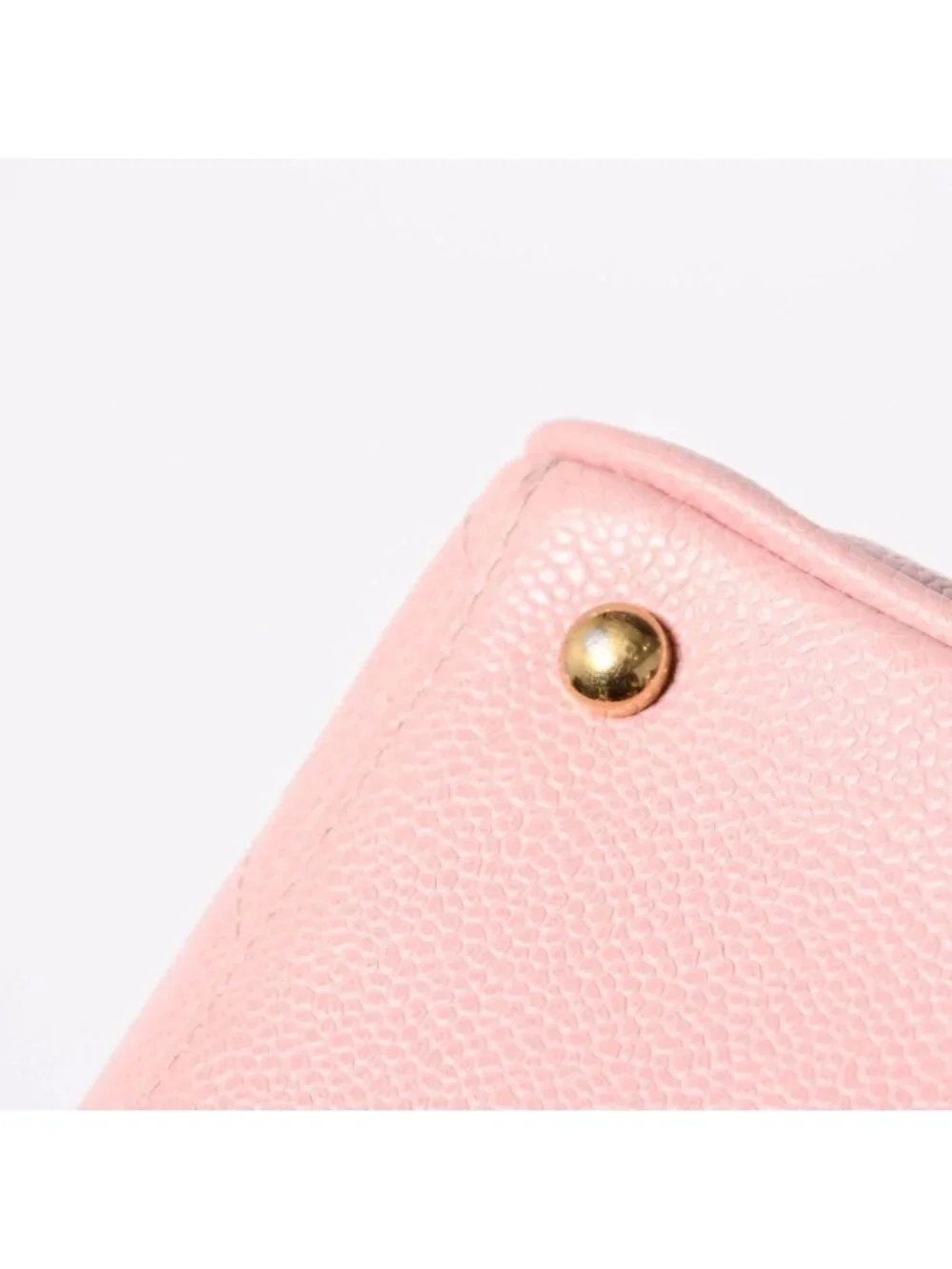 Chanel Jumbo CC Logo Quilted Bowling Bag Caviar Leather Pink Gold